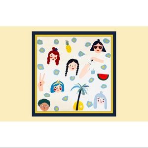 🆕 Cartoon characters&fruit square scarf/wrap